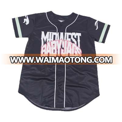 Preferential price custom diy full button baseball jersey uniform for boys