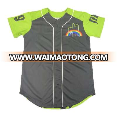 Well selling good design street wear baseball jersey shirts for youth